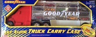 *Rare Vintage Redbox Good Year Take Along Truck Carry Case with 20 Die-Cast Vehicles, 27in - 1999