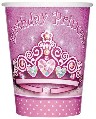 *Birthday Princess Party Cups, Pink - 8ct, 9oz