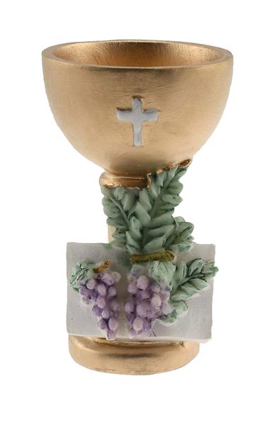 Gold Challis with Cross, Party Favor Souvenir, 3in