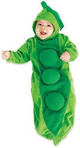 *Rare Baby Pea in a Pod Bunting Costume, up to 9 months - Vegetable - Halloween