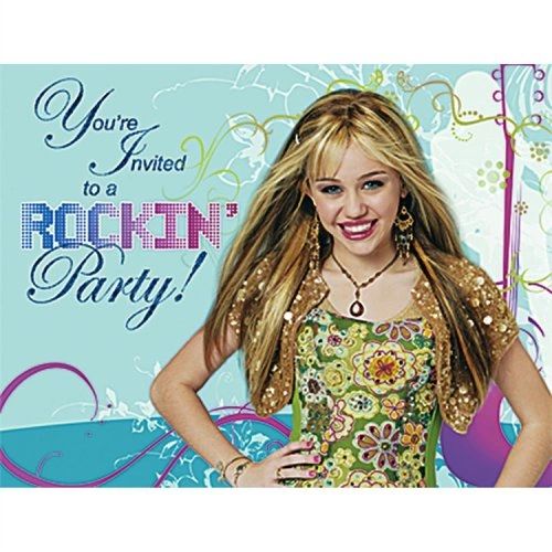 *Rare Hannah Montana Party Invitations, 8ct, Miley Cyrus - 2006