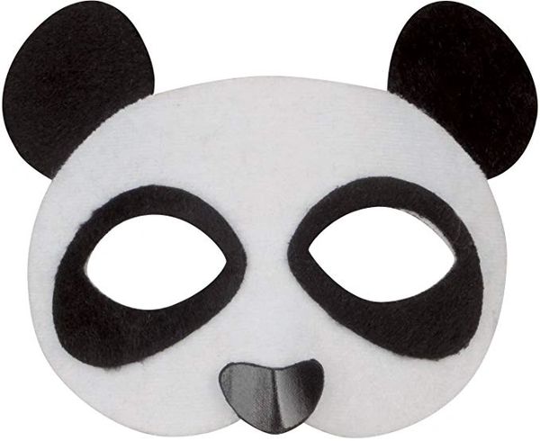 Kids Fuzzy Panda Mask Animal Eye Mask - Purim - Halloween Spirit - under $20