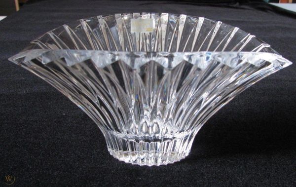 Mikasa Excelsior Flair Crystal Bowl Heavy Brilliant Slovenia - Wedding Gifts, Bridal