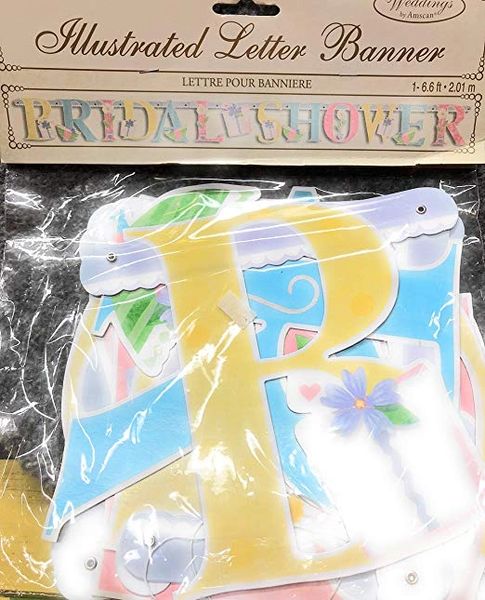*Pastel Color Bridal Shower Banner, Jointed, 6.6 Feet