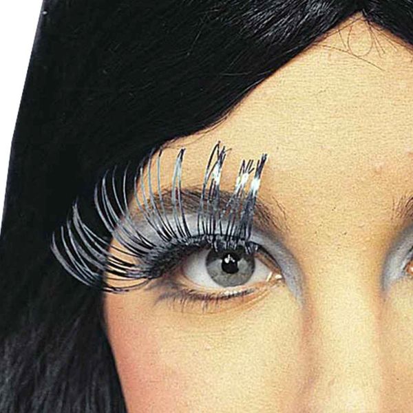 Jumbo Silver Fluttery Lashes - Eyelashes - Witch, Clown, etc - Halloween Sale