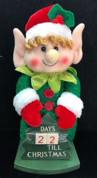 *Count Down to Christmas Holiday Elf Plush, 12in - Countdown