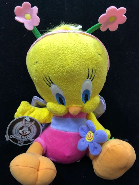 *Rare Looney Tunes Spring Time Butterfly Tweety Plush, 12in