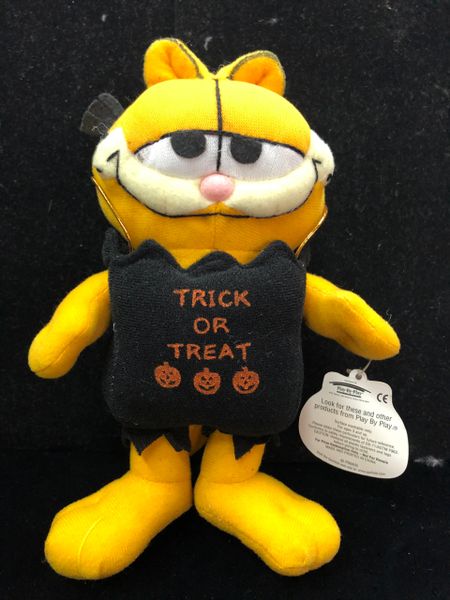 *Rare Vintage Trick or Treat Garfield Cartoon Plush in Halloween Costume, 6in