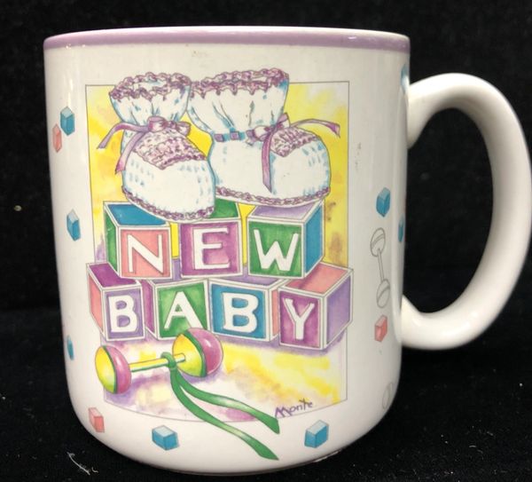 *New Mom Coffee Mug, Baby Shower Gifts - Booties