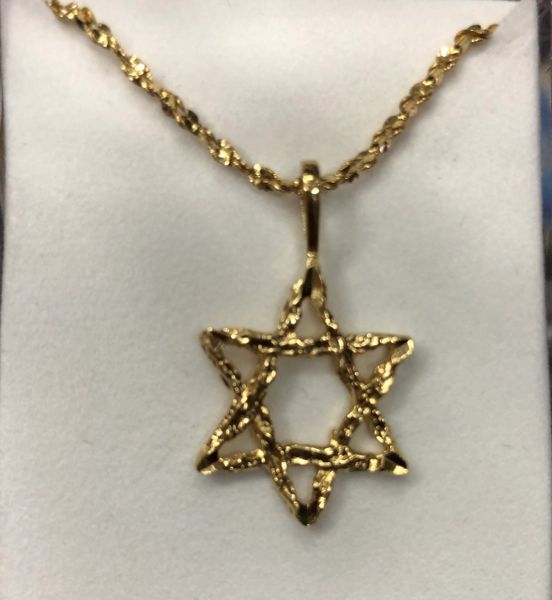 Star of David Necklace, Gold Color - Judaica - Hanukkah Gifts - Chanukah Holiday Sale