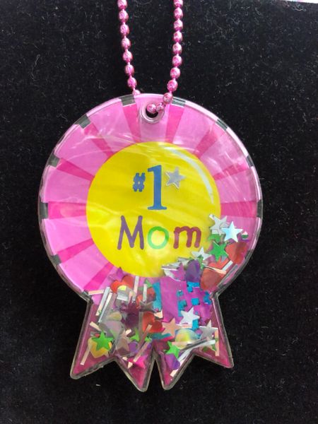 *#1 Mom, Puffy Confetti Charm, 2 Charms