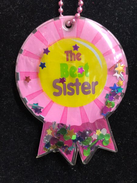 *The Best Sister Puffy Confetti Charm, 2 Charms