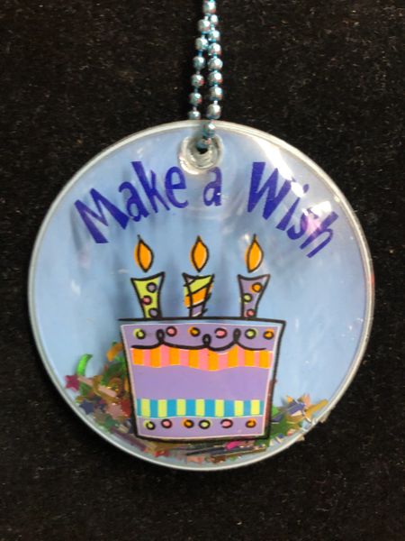 *Make A Wish Puffy Birthday Confetti Charm, 2 Charms