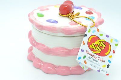 *Pink Jelly Belly Birthday Cake Jelly Bean Ceramic Trinket Box, Jewelry Holder