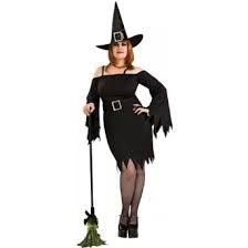 Plus Size Sexy Wicked Witch Costume Dress, Off Shoulder, Black - Queen Size - Halloween Spirit