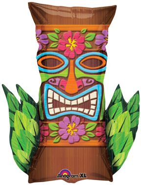 Tiki Super Shape Foil Balloon, 30in - Hawaiian Luau Party