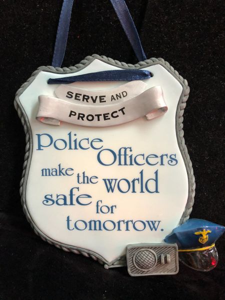 *Serve and Protect Plaque: Police Officers make the world safe for tomorrow - Dad Gifts - Boss