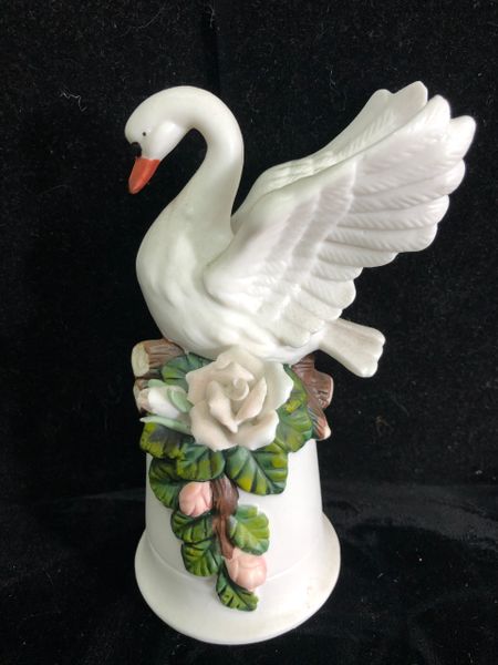 Porcelain Swan Dinner Bell