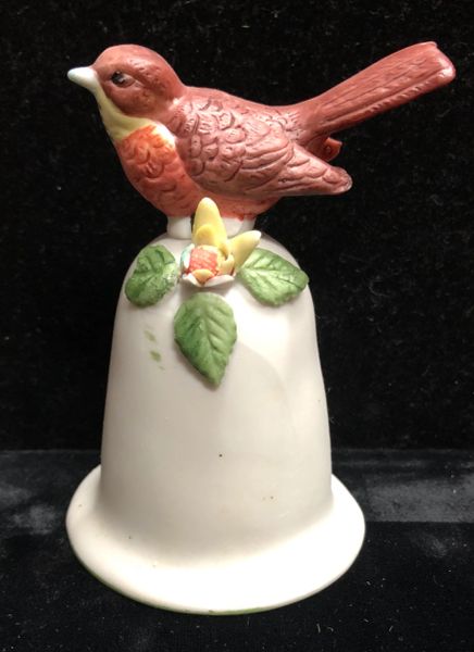 *Vintage Porcelain Bird Dinner Bell by Price - Mom Gifts - Audubon