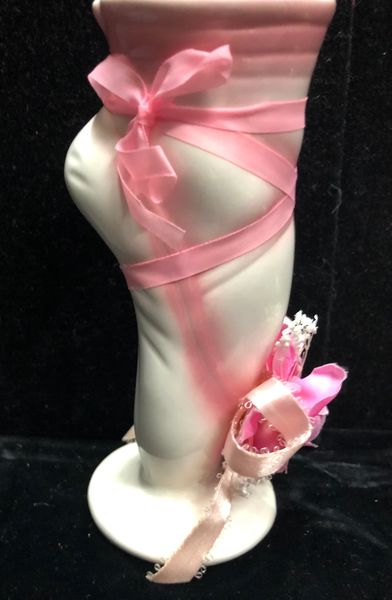 SALE - Ballet Recital Gifts, Ballerina, Decorative Ballet Slipper Shape Vase, 6in