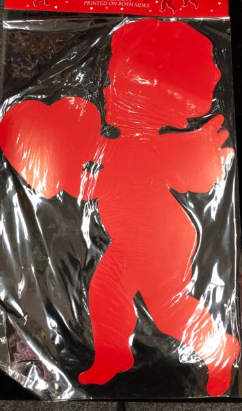 *Large Red Cupid Cutouts, Love Decorations, 20in - 3ct - Valentines