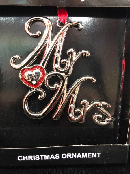 2018 Mr and Mrs Couples Ornament, Newly Weds Gift - Holiday Sale