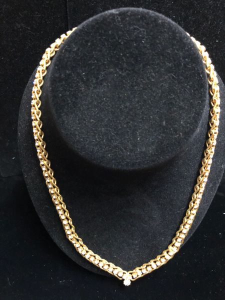 Gold Diamond Necklace, Bracelet, Earrings - Costume Jewelry - Mom Gifts - Mother's Day