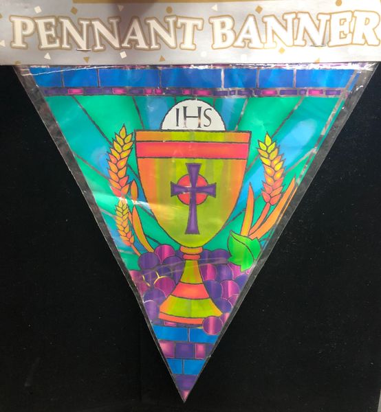 BOGO SALE - Communion Pennant Flag Banner Decoration, 12ft- First Holy