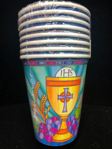 Communion Party Cups, 8ct - 9oz - Faith Holy -Discontinued Items