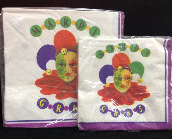 *Mardi Gras Party Napkins, 16ct - Masquerade - Jester