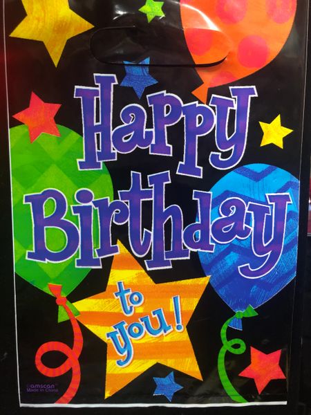 Happy Birthday Stars/Balloons, Party Goody/Loot Bags - 8ct