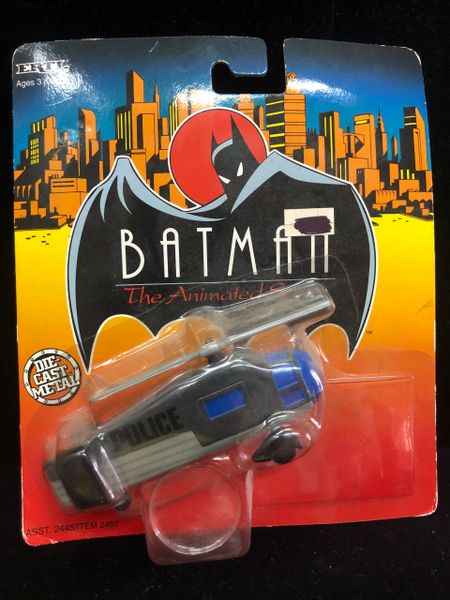 Rare Batman Gotham City Police Helicopter, Animated Series #3, 1:64 Diecast Metal, 1993 - Discontinued