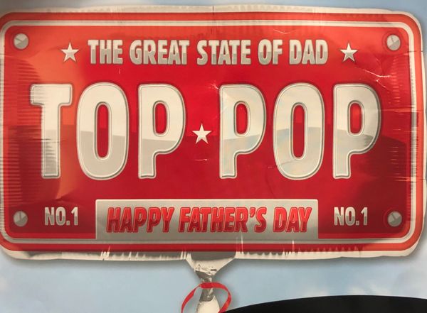 Top Pop License Plate Super Shape Foil Balloon, 22in - Dad Gifts - Father's Day