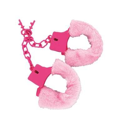 Fur Wrist Cuffs, Handcuffs, Bride To Be - Pink - Bachelorette - Bridal Shower