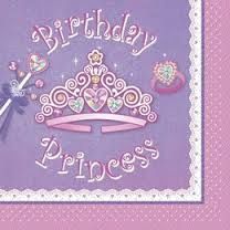 *Pink Birthday Princess Party Beverage Napkins, 24ct
