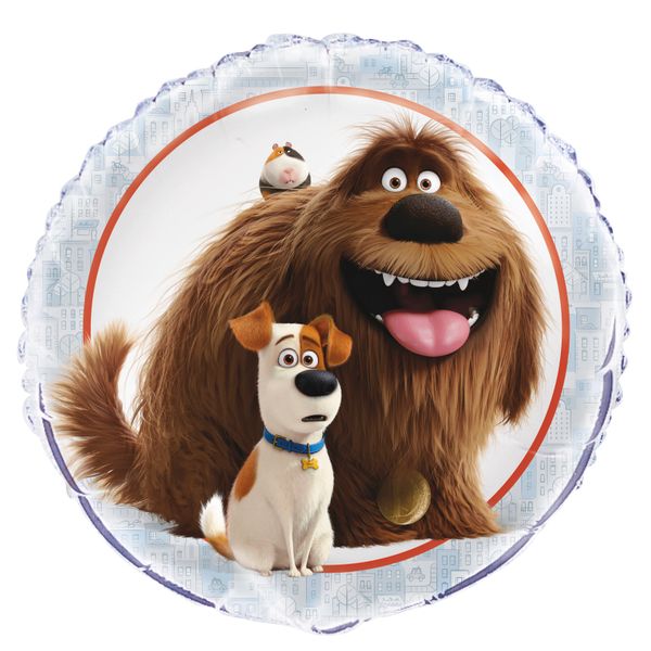 (#48) Secret Life of Pets Foil Balloon, 18in - Duke, Norman & Max - Licensed