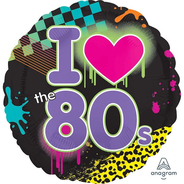 (#51) I Love the 80s Foil Balloon, 18in
