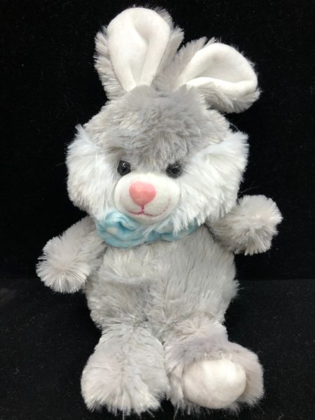 Gray Furry Easter Bunny Rabbit Plush, 7in - Easter Gifts