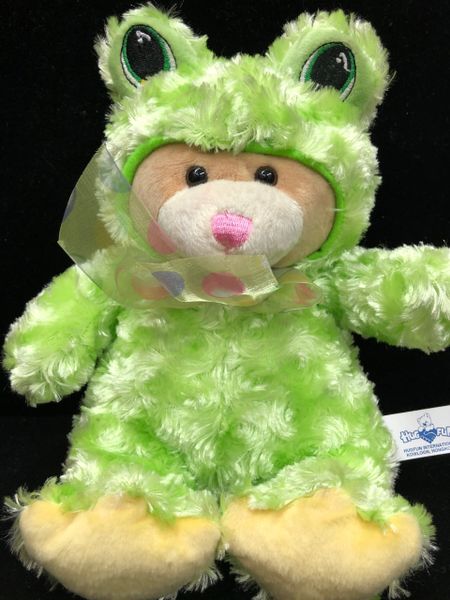 Teddy Bear Plush Dressed as Frog, 8in