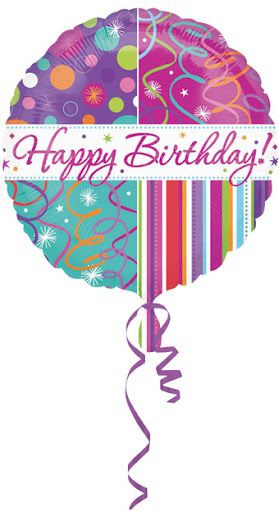 (#11) Happy Birthday Round Foil Balloon - Hot Pink
