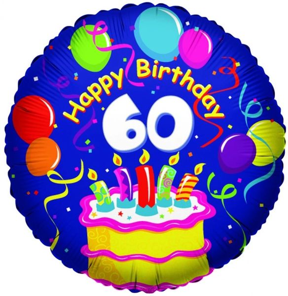 (#31) 60th Birthday Foil Balloon, Purple - 18in