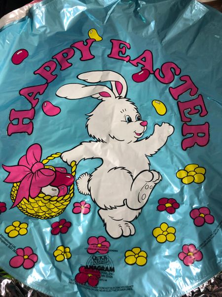 BOGO SALE - Happy Easter Bunny, Blue Foil Balloons,18in