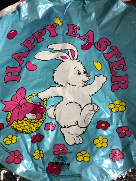 Happy Easter Bunny, Blue Foil Balloon,18in
