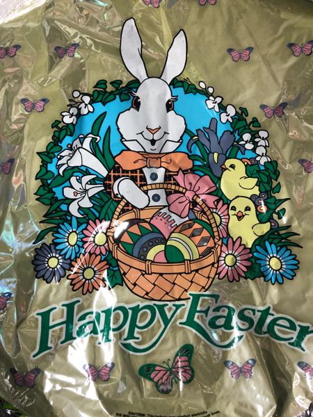 *Happy Easter Foil Balloon, Bunny & Butterflies, 18in