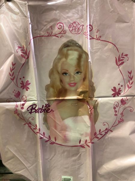 Rare Barbie Foil Balloon, 18in - Light Pink - Party Sale