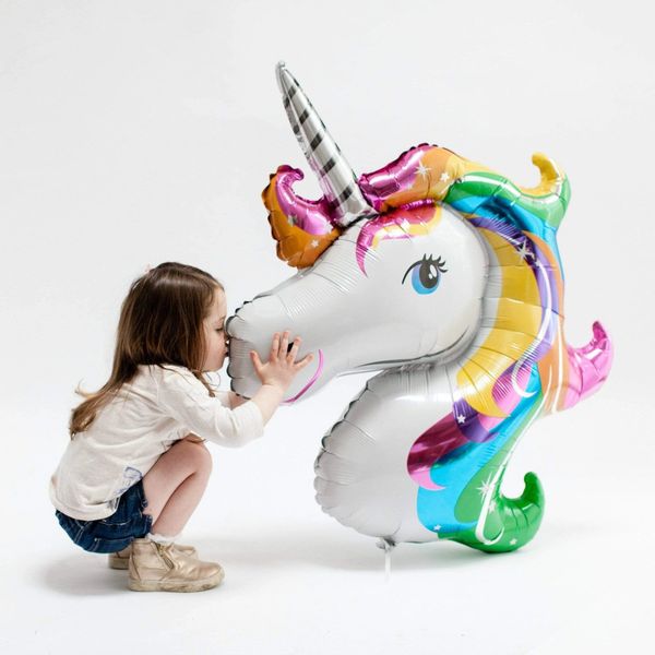 *Rainbow Unicorn Super Shape Balloon, 33in