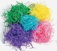 Decorative Shred, Green, Yellow Plastic Grass, Gift Bag Filler - 1.5oz -  Easter Grass - Easter Baskets Supplies