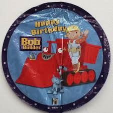 (#C26) Rare Bob the Builder, Happy Birthday Round Foil Balloon, 18in