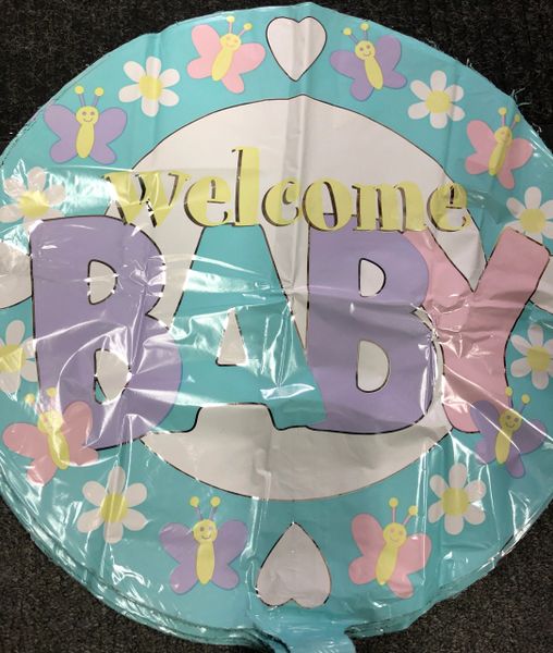 Welcome Baby Foil Balloons, 18in