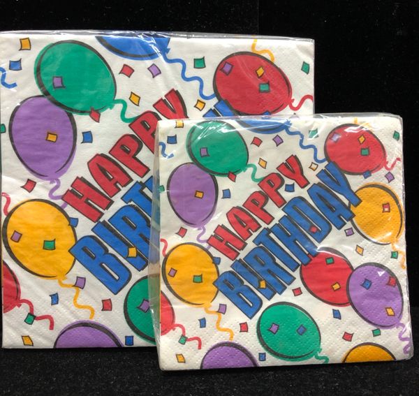 Happy Birthday Balloon Party Napkins, 16ct